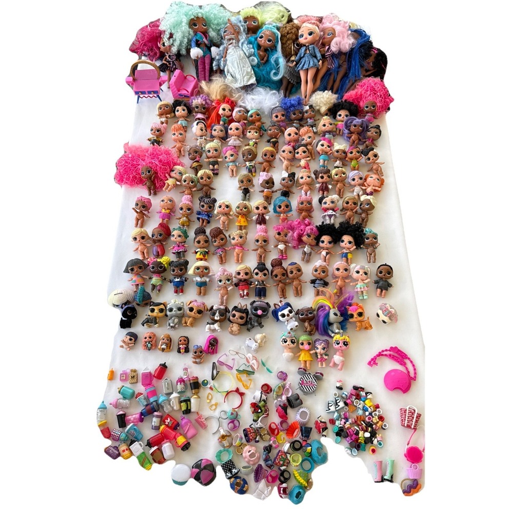 Lot Of Lol Dolls, Pets And Accessories Over 100 Dolls/ 200 Pieces